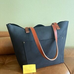 PLG Portland Leather Goods Shadow Black Large tote